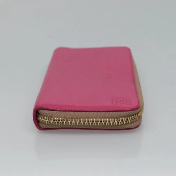 LOEWE Anagram Wallet Leather Pink Auth am7936 - Picture 8 of 16